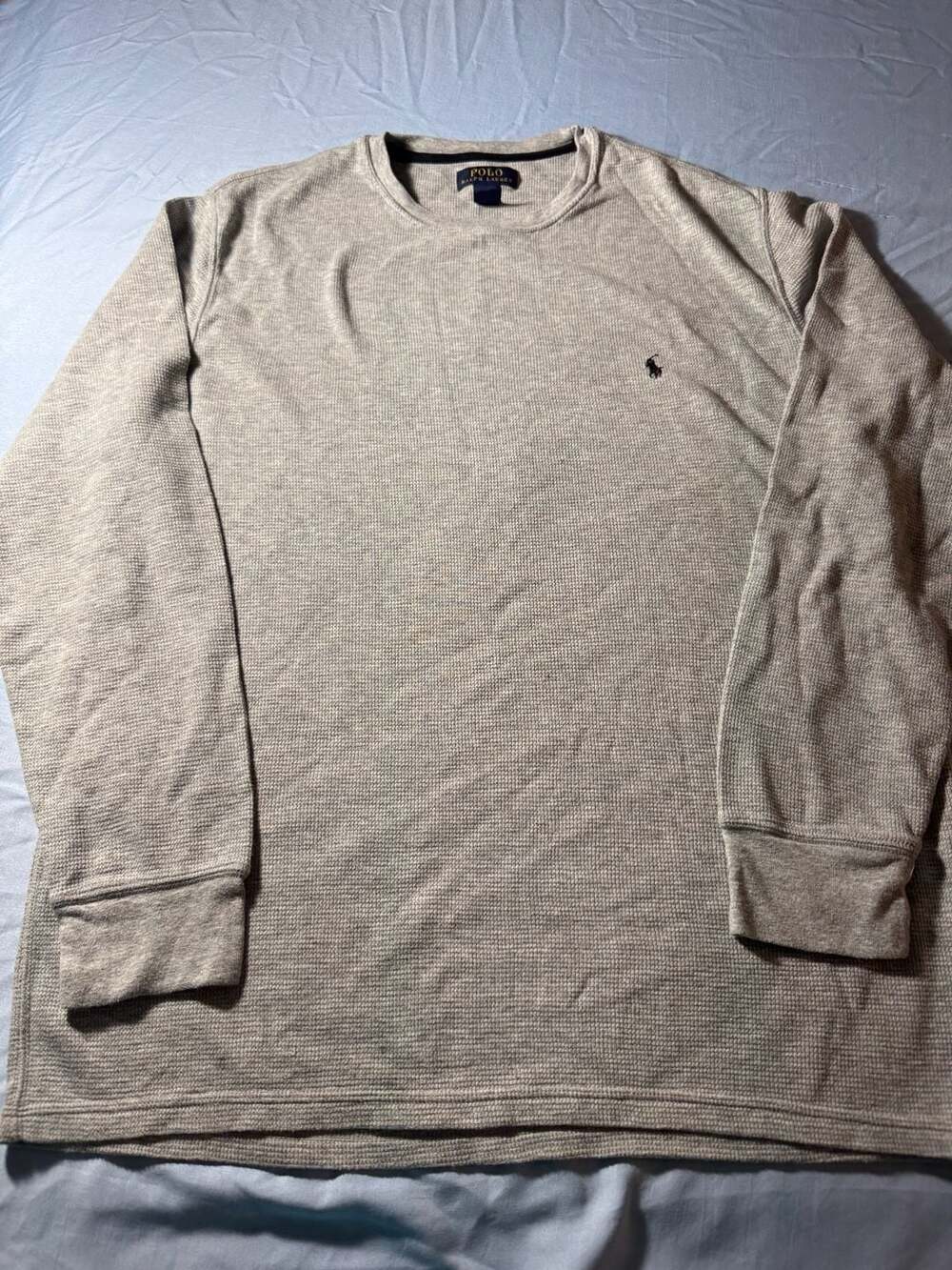 Polo Ralph Lauren Mens Jersey Long Sleeve T-Shirt, Grey, XL
